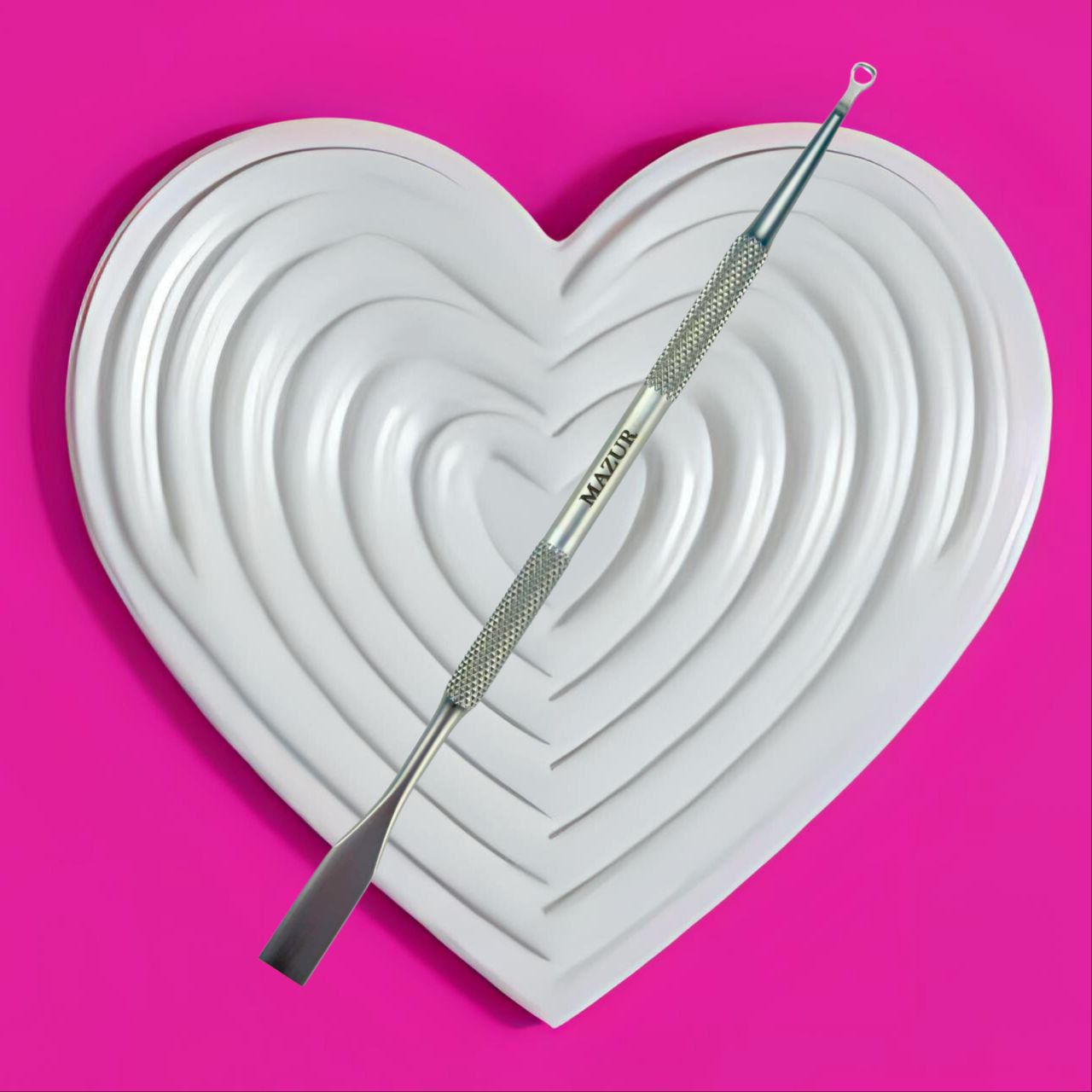 Empujador con anillo Empujador profesional de cutículas con anillo Mazur – Herramienta afilada de acero inoxidable - Imagen 1