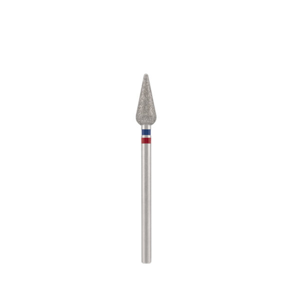 .Fresa de diamante "double drop" azul-roja, L-12,0 mm, Ø5,0 mm